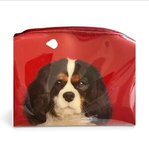 Catseye Red Dog Print Pouch